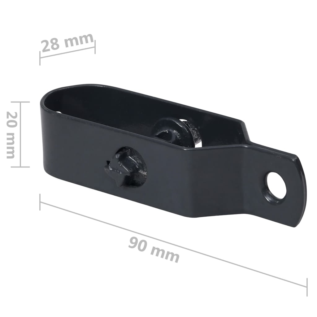 Berkfield Fence Wire Tensioners 250 pcs 100 mm Steel Anthracite