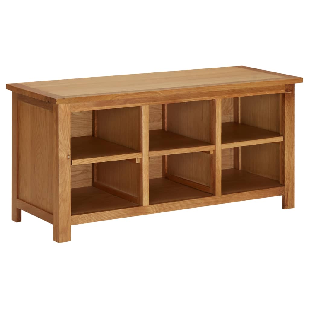 Berkfield Shoe Rack 90x37x45 cm Solid Oak Wood