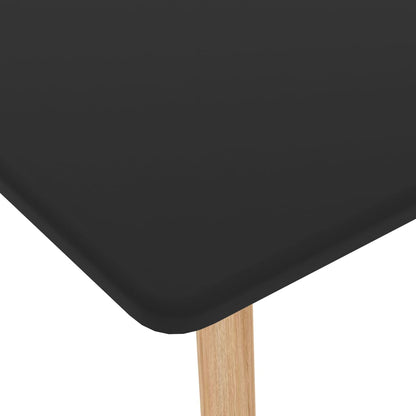 Berkfield Bar Table Black 120x60x105 cm MDF & Solid Beechwood