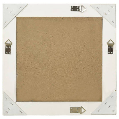 Berkfield Wall Mirror Baroque Style 50x50 cm White
