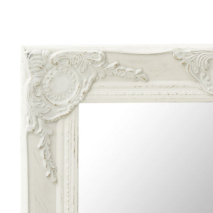 Berkfield Wall Mirror Baroque Style 50x50 cm White