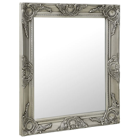 Berkfield Wall Mirror Baroque Style 50x60 cm Silver