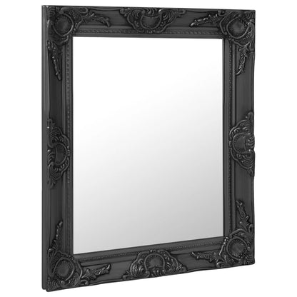 Berkfield Wall Mirror Baroque Style 50x60 cm Black