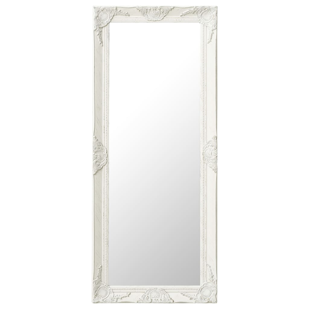 Berkfield Wall Mirror Baroque Style 50x120 cm White