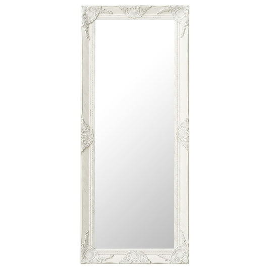 Berkfield Wall Mirror Baroque Style 50x120 cm White