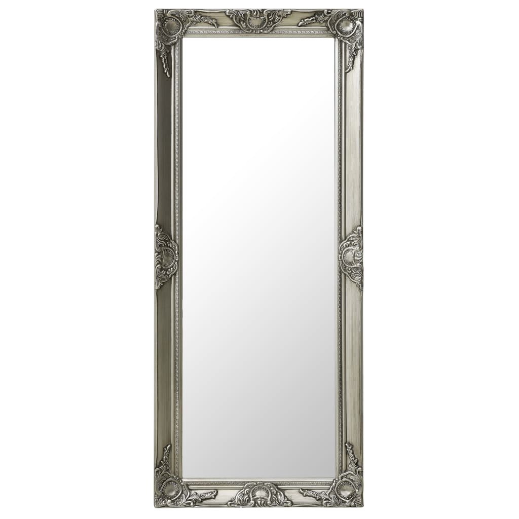 Berkfield Wall Mirror Baroque Style 50x120 cm Silver