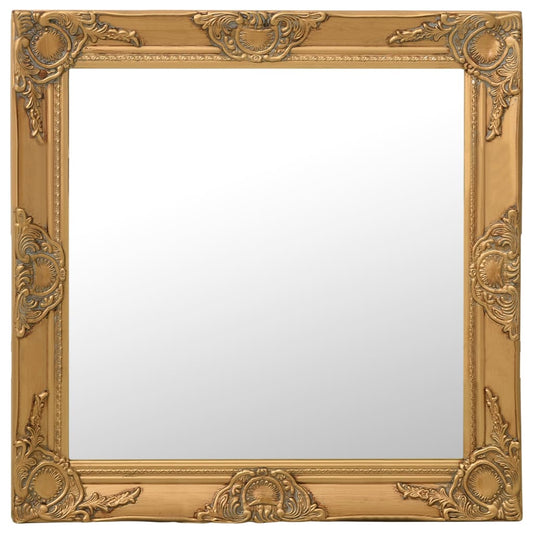 Berkfield Wall Mirror Baroque Style 60x60 cm Gold