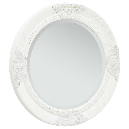 Berkfield Wall Mirror Baroque Style 50 cm White