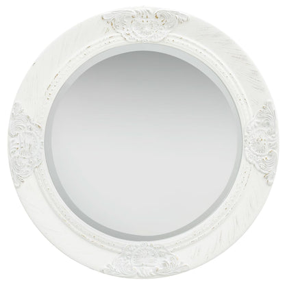 Berkfield Wall Mirror Baroque Style 50 cm White
