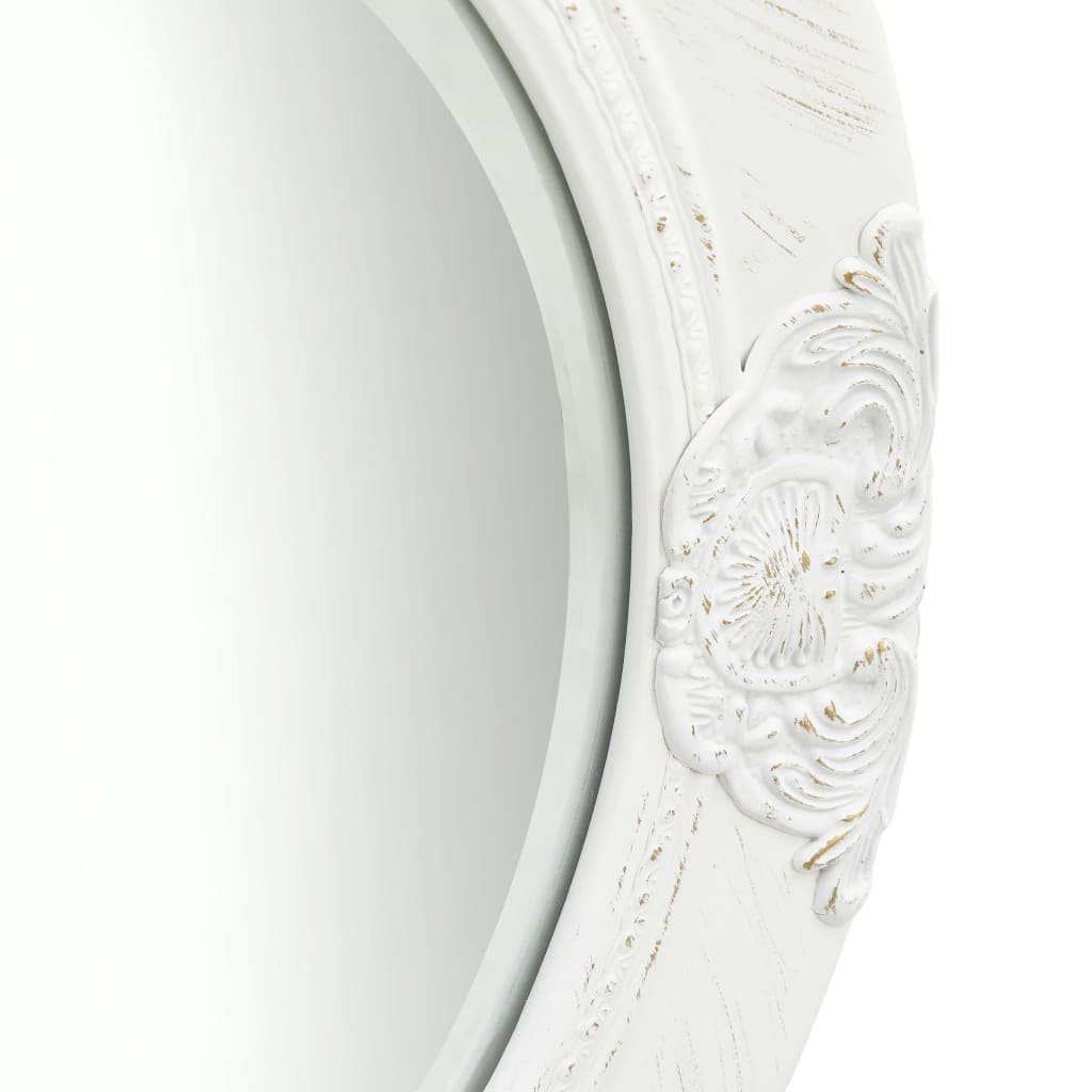 Berkfield Wall Mirror Baroque Style 50 cm White