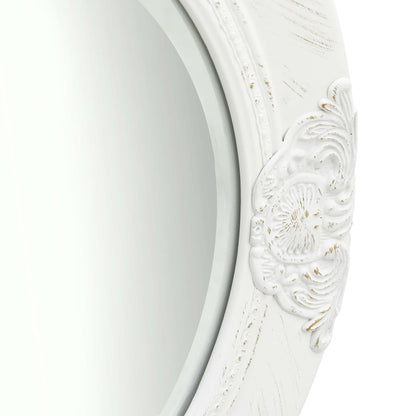 Berkfield Wall Mirror Baroque Style 50 cm White