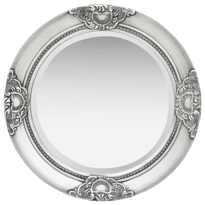 Berkfield Wall Mirror Baroque Style 50 cm Silver