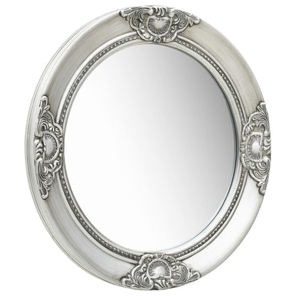 Berkfield Wall Mirror Baroque Style 50 cm Silver