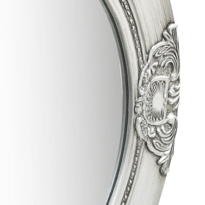 Berkfield Wall Mirror Baroque Style 50 cm Silver