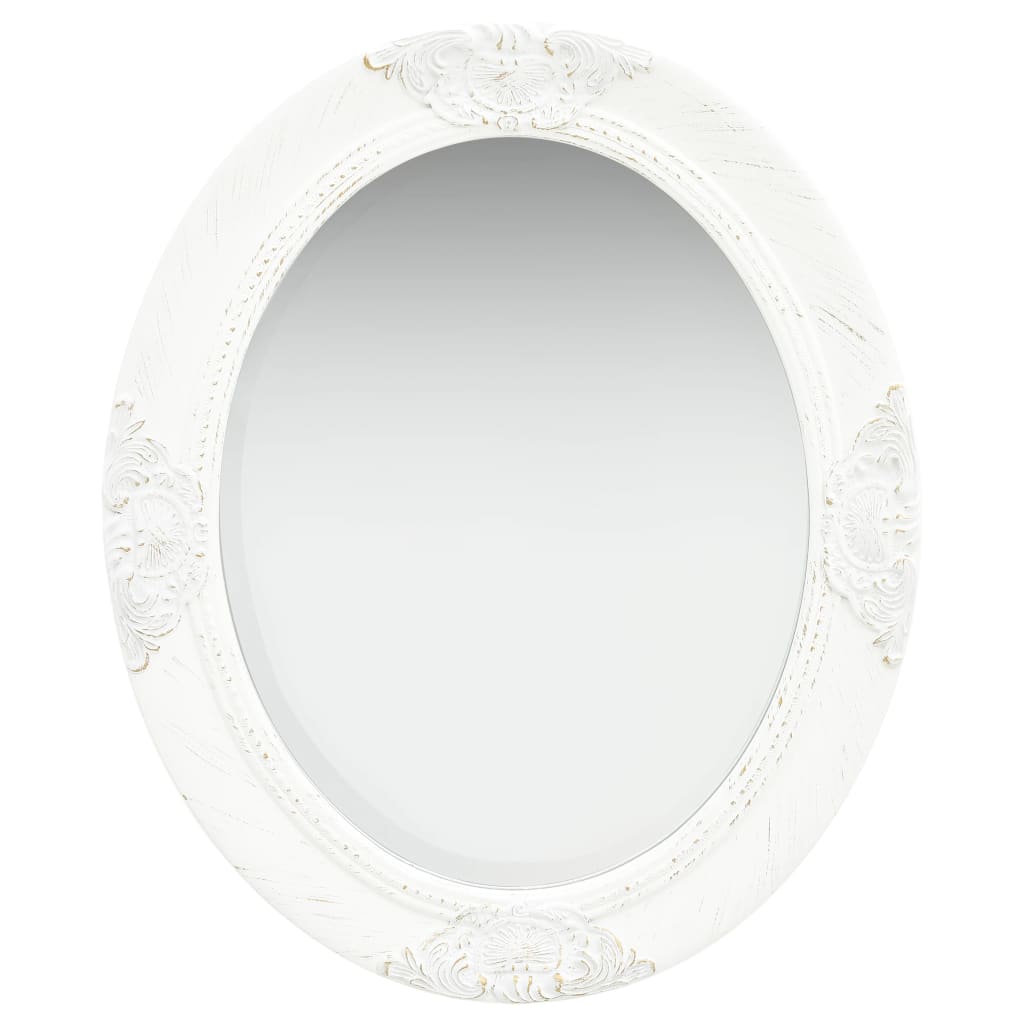 Berkfield Wall Mirror Baroque Style 50x60 cm White