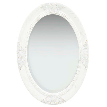 Berkfield Wall Mirror Baroque Style 50x70 cm White