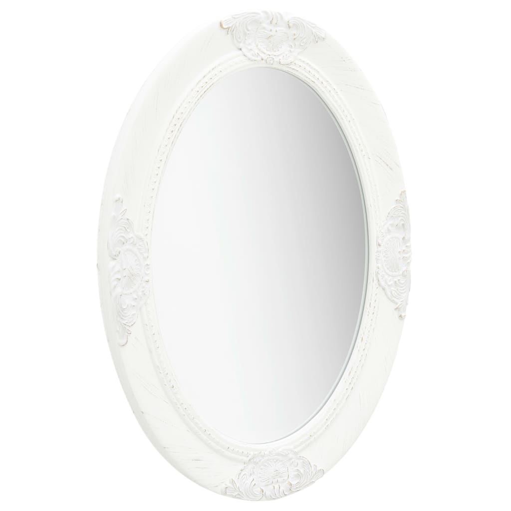 Berkfield Wall Mirror Baroque Style 50x70 cm White