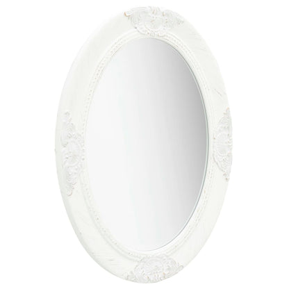 Berkfield Wall Mirror Baroque Style 50x70 cm White