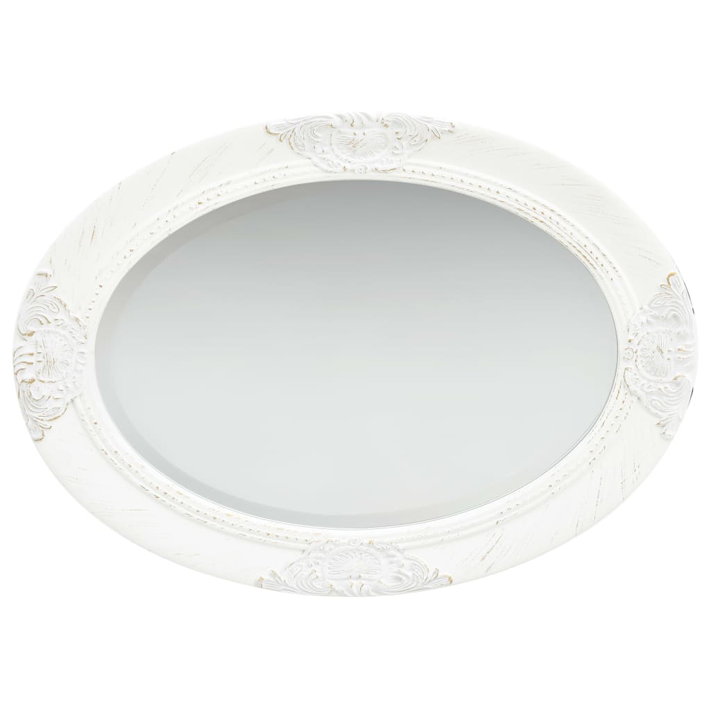 Berkfield Wall Mirror Baroque Style 50x70 cm White