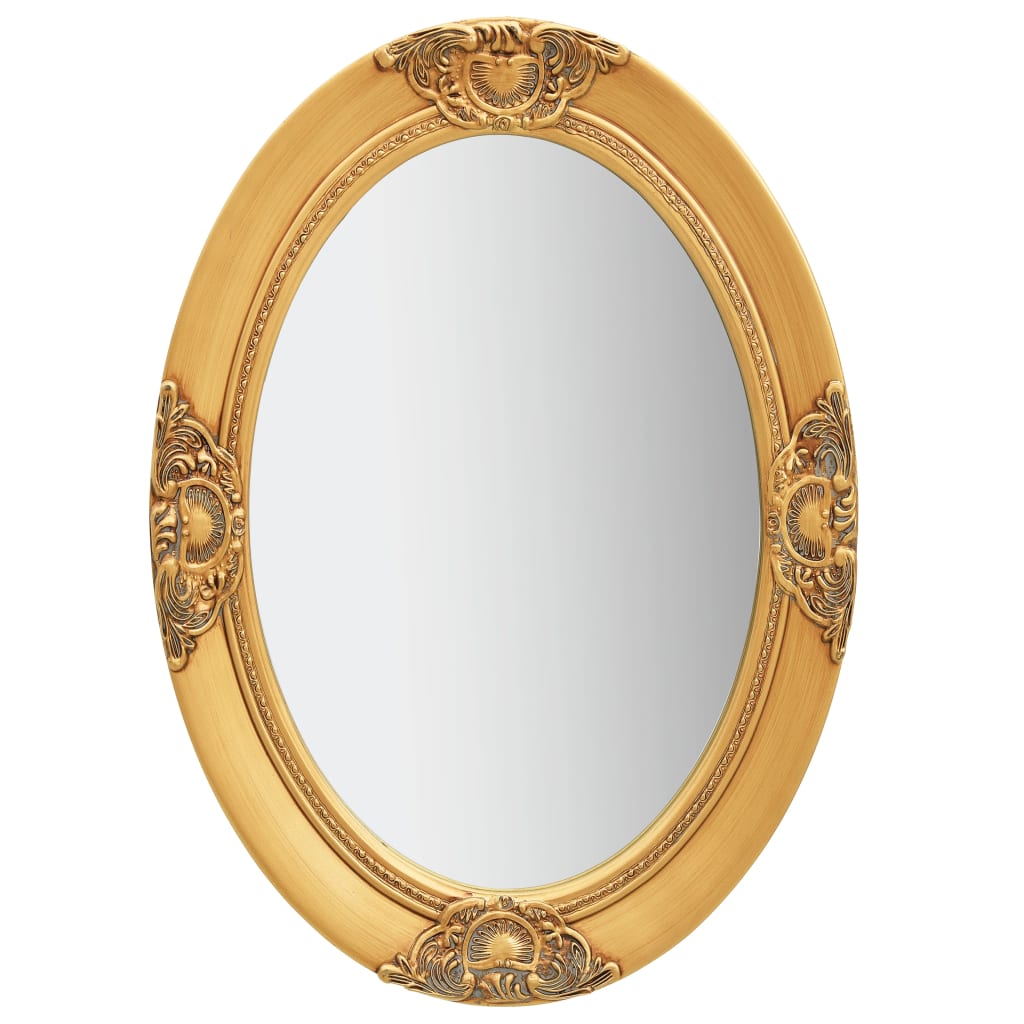 Berkfield Wall Mirror Baroque Style 50x70 cm Gold