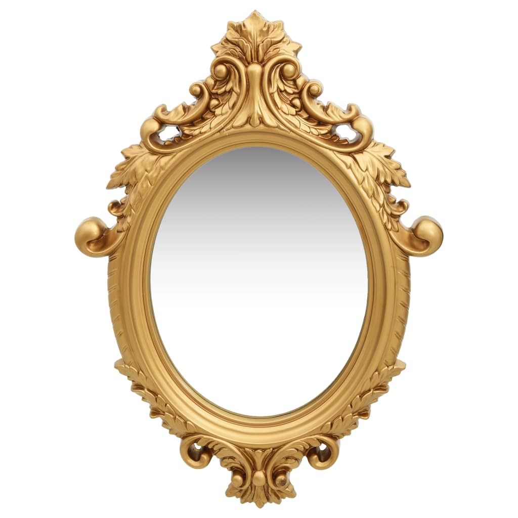 Berkfield Wall Mirror Castle Style 56x76 cm Gold