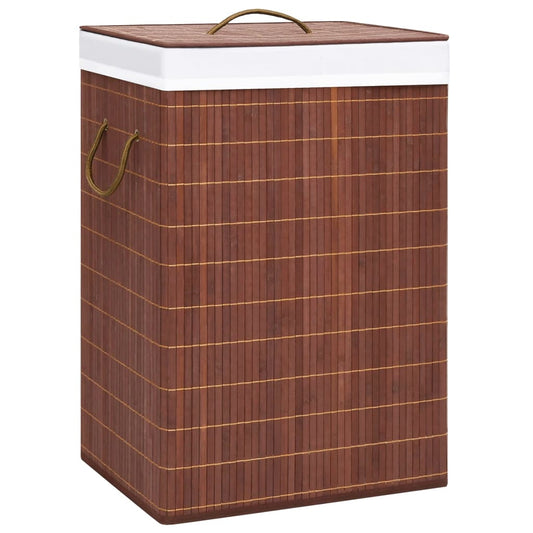 Berkfield Bamboo Laundry Basket Brown 72 L