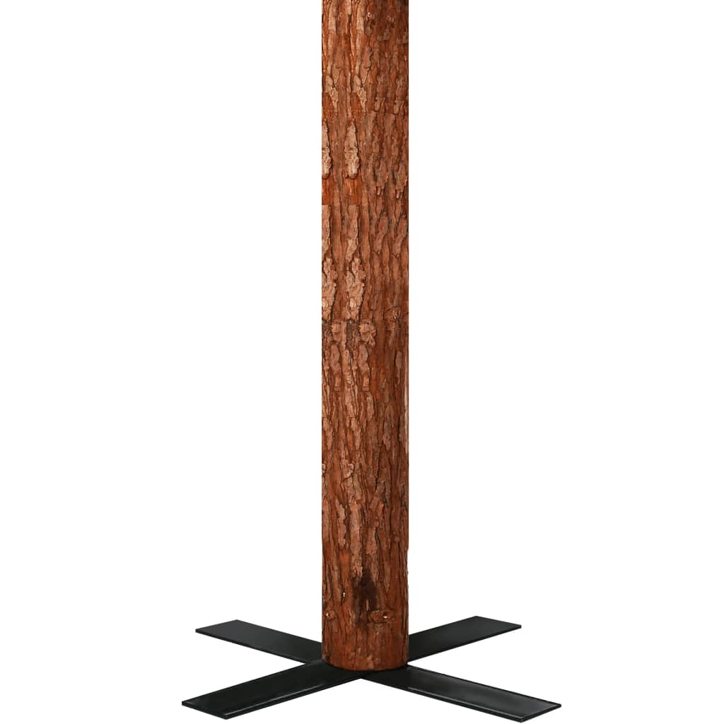 Berkfield Slim Christmas Tree with Real Wood and Cones Green 180 cm PVC