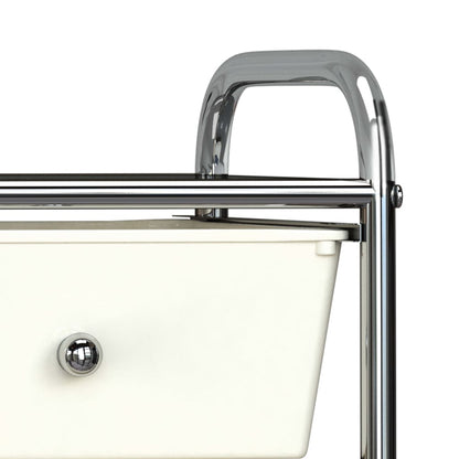 Berkfield 4-Drawer Mobile Storage Trolley White Plastic