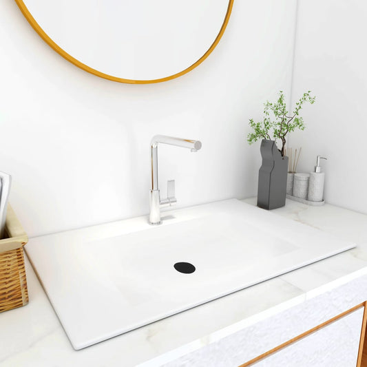Berkfield Built-in Wash Basin 600x460x130 mm SMC White