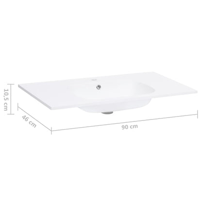 Berkfield Built-in Wash Basin 900x460x105 mm SMC White