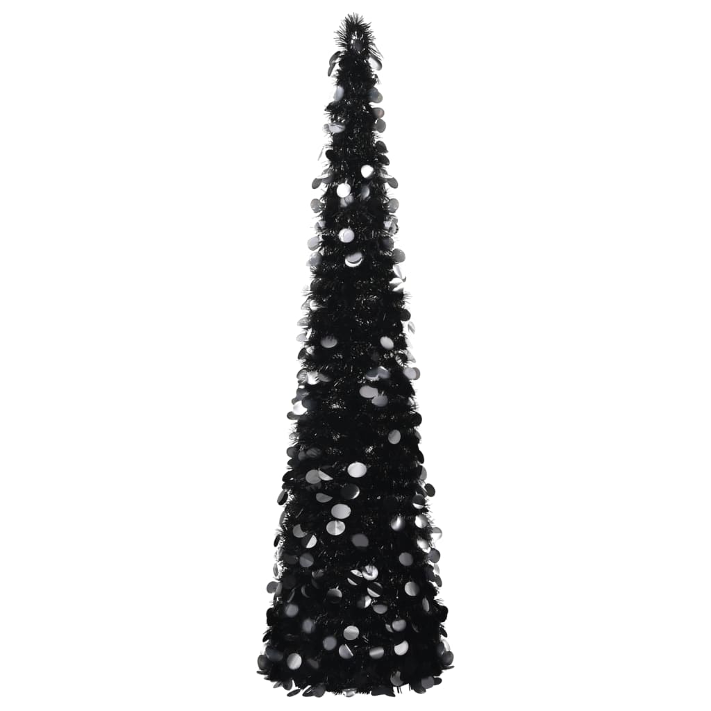 Berkfield Pop-up Artificial Christmas Tree Black 180 cm PET