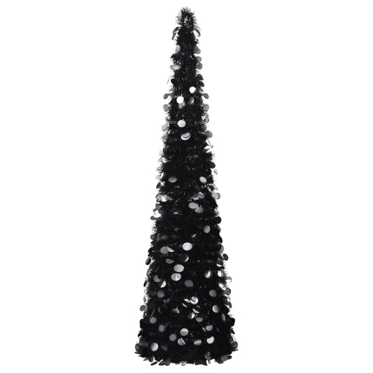Berkfield Pop-up Artificial Christmas Tree Black 180 cm PET