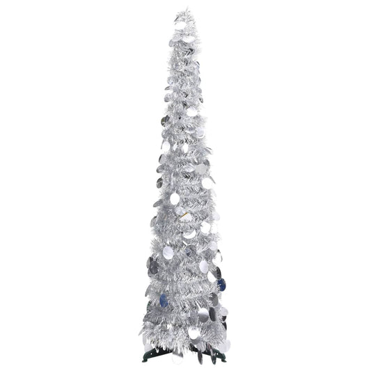 Berkfield Pop-up Artificial Christmas Tree Silver 120 cm PET