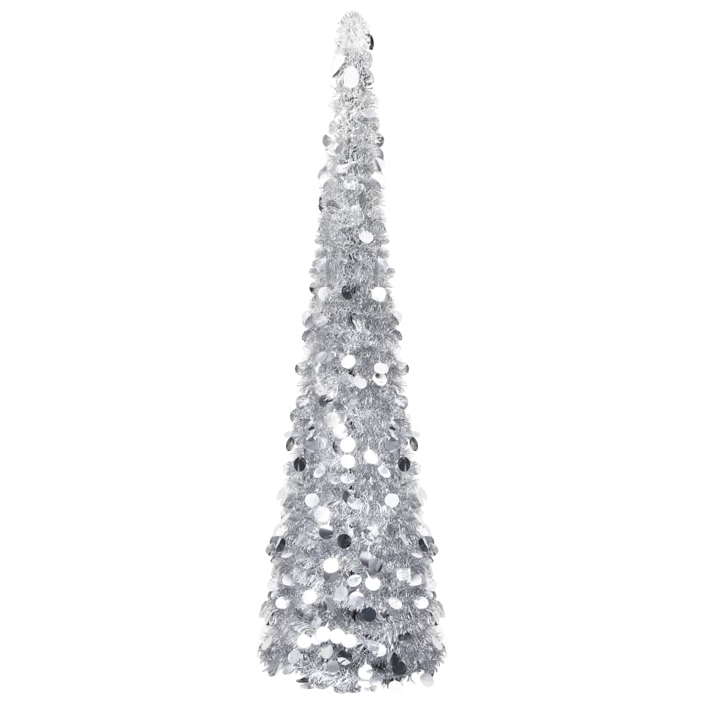 Berkfield Pop-up Artificial Christmas Tree Silver 150 cm PET
