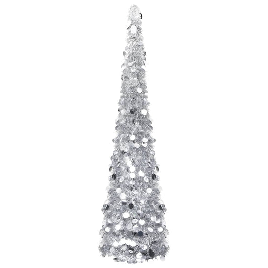 Berkfield Pop-up Artificial Christmas Tree Silver 150 cm PET