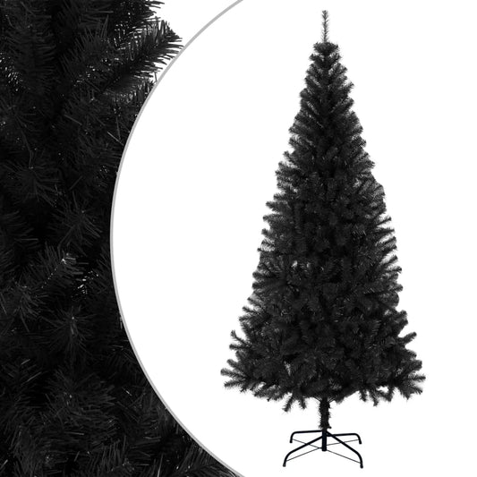 Berkfield Artificial Christmas Tree with Stand Black 210 cm PVC
