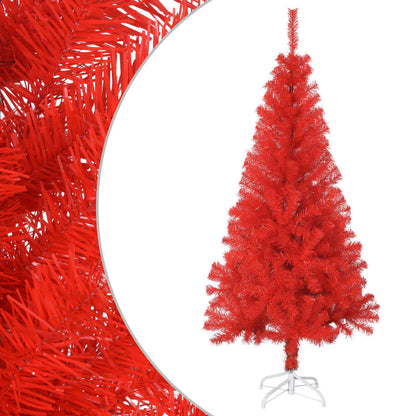 Berkfield Artificial Christmas Tree with Stand Red 150 cm PVC