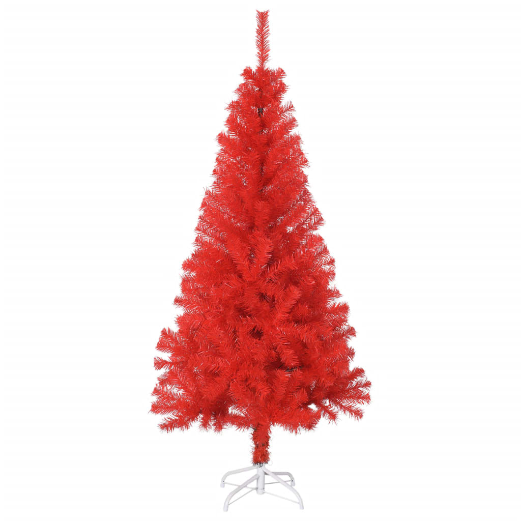 Berkfield Artificial Christmas Tree with Stand Red 150 cm PVC