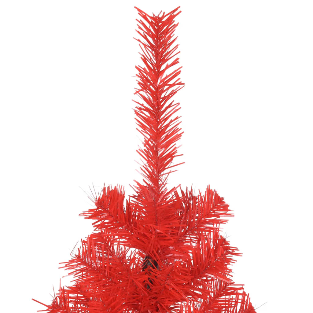 Berkfield Artificial Christmas Tree with Stand Red 150 cm PVC