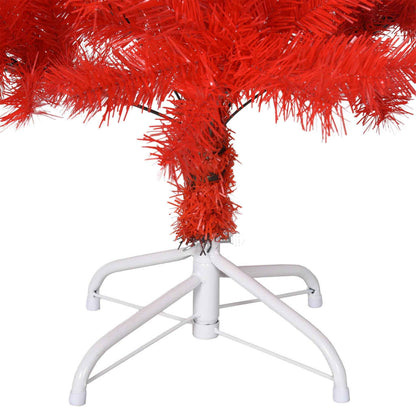 Berkfield Artificial Christmas Tree with Stand Red 150 cm PVC