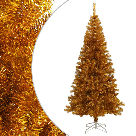 Berkfield Artificial Christmas Tree with Stand Gold 180 cm PET