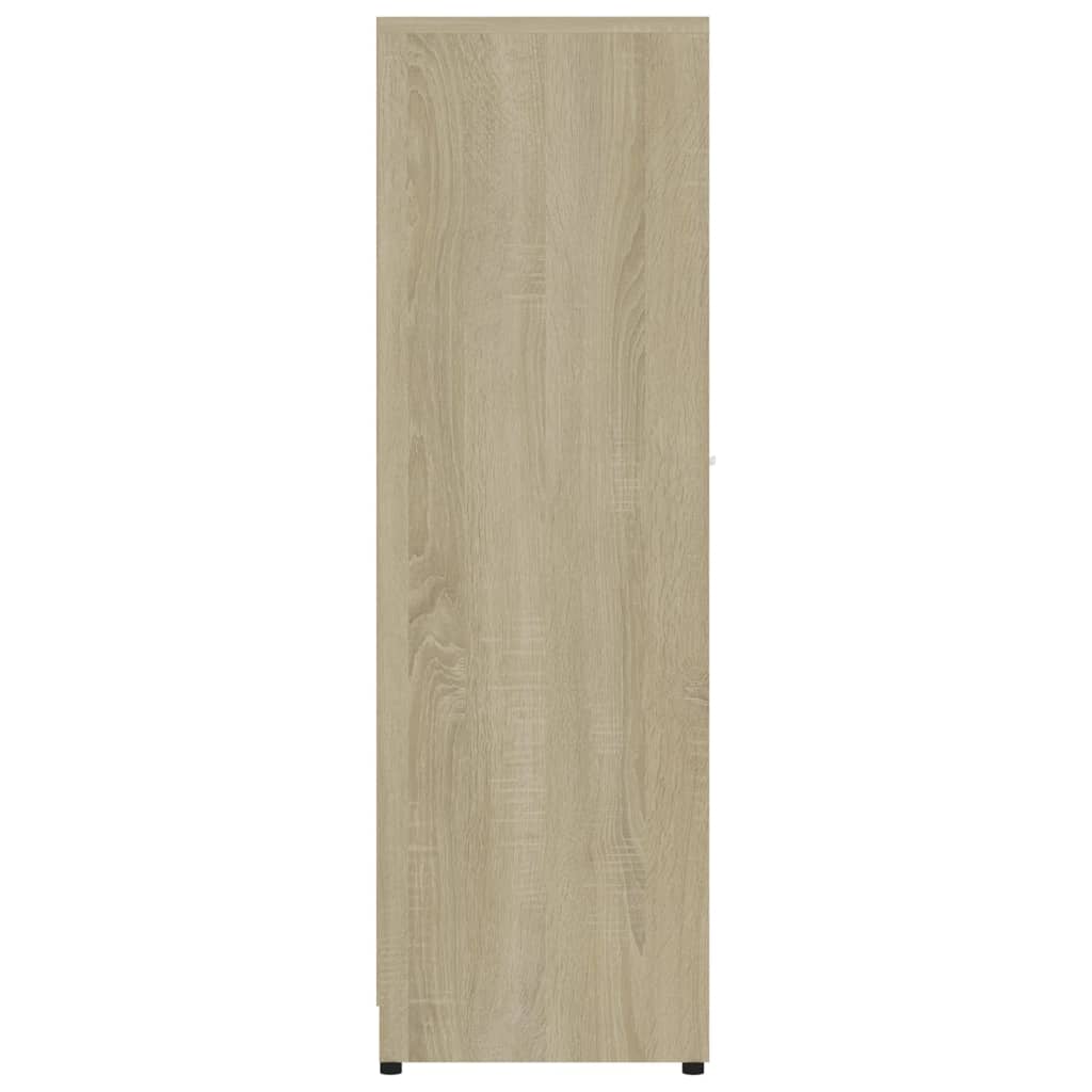 Berkfield Bathroom Cabinet White and Sonoma Oak 30x30x95 cm Engineered Wood