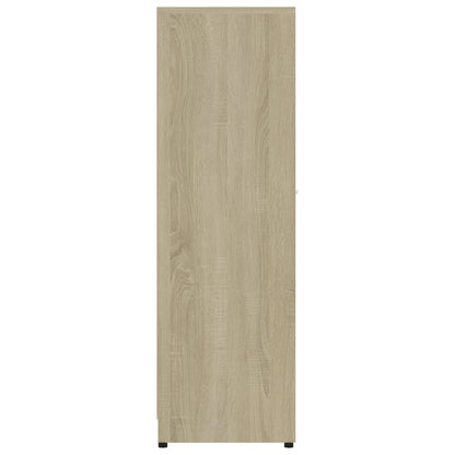 Berkfield Bathroom Cabinet White and Sonoma Oak 30x30x95 cm Engineered Wood