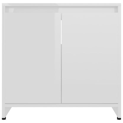 Berkfield Bathroom Cabinet High Gloss White 60x33x61 cm Engineered Wood