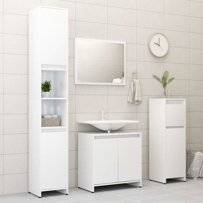 Berkfield Bathroom Cabinet High Gloss White 60x33x61 cm Engineered Wood