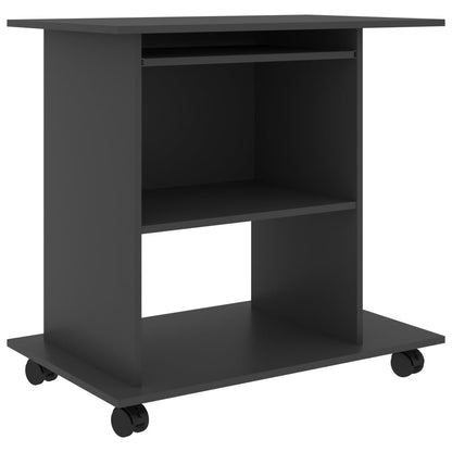 Berkfield Computer Desk Grey 80x50x75 cm Engineered Wood