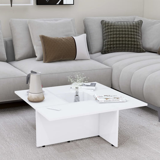 Berkfield Coffee Table White 79.5x79.5x30 cm Engineered Wood