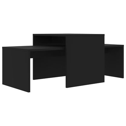 Berkfield Coffee Table Set Black 100x48x40 cm Engineered Wood