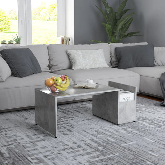Berkfield Coffee Table Concrete Grey 90x45x35 cm Engineered Wood