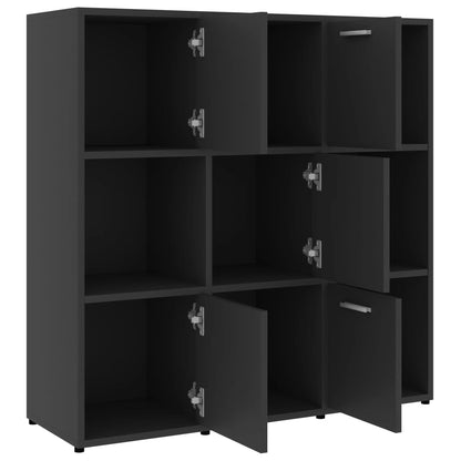 Berkfield Book Cabinet Grey 90x30x90 cm Engineered Wood